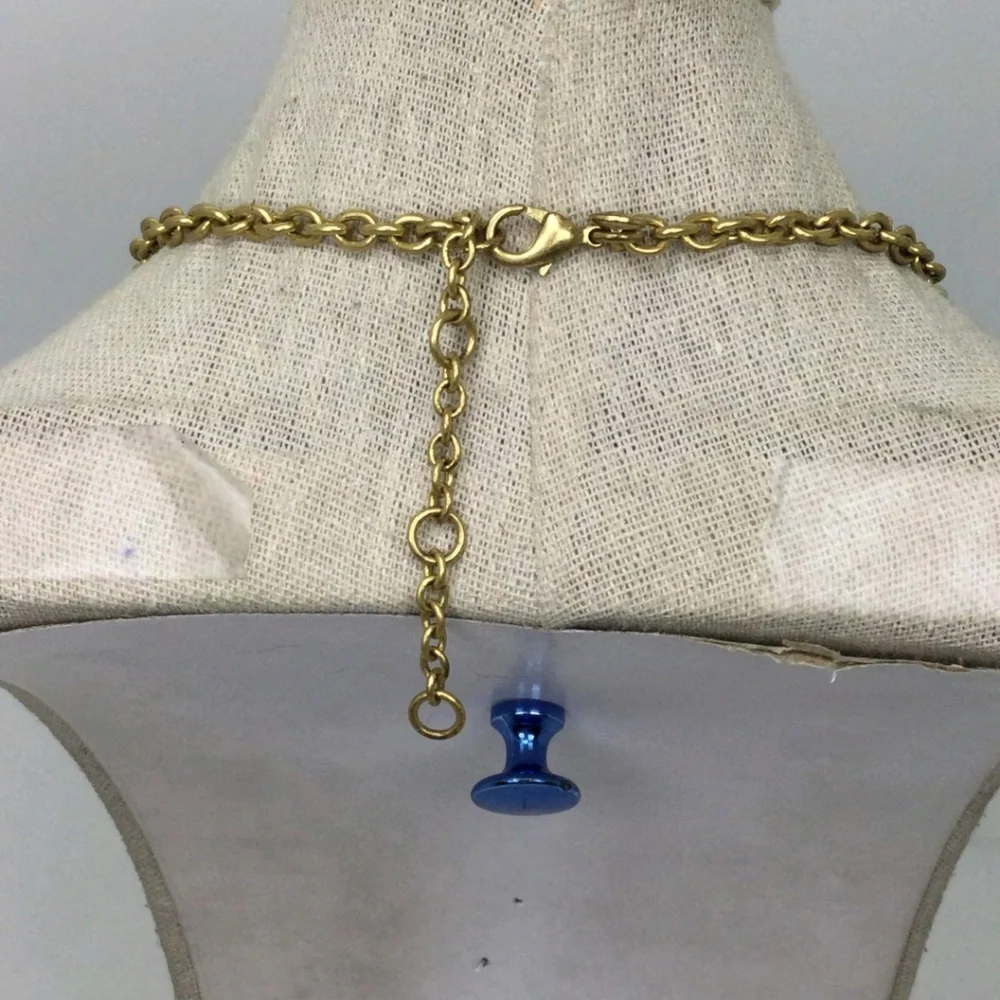 J. Crew Clear & Off White Rhinestone Statement Necklace - Picture 5 of 5